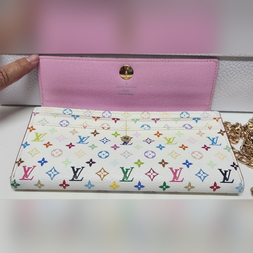LOUIS VUITTON LV Mulicolor Takashi Murakami Sarah Portefeiulle Wallet - Picture 11 of 16